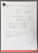 ESTATE OF BOB BAKER - DOCTOR WHO - BAKER'S PERSONAL SCRIPT