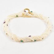 11 CULTURED PEARL NECKLACES WITH HEART CLASPS