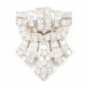 FRENCH ART DECO 18CT GOLD & DIAMOND DRESS CLIP