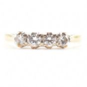 HALLMARKED 18CT GOLD & DIAMOND FOUR STONE RING