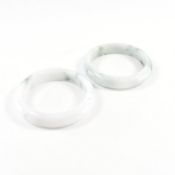 TWO JADEITE BANGLE BRACELETS