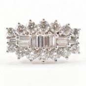 HALLMARKED 18CT GOLD & DIAMOND CLUSTER RING