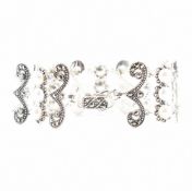 925 SILVER PEARL & MARCASITE BRACELET