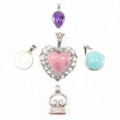COLLECTION OF ASSORTED 925 SILVER NECKLACE PENDANTS