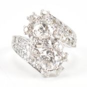 FRENCH 18CT GOLD & DIAMOND TOI ET MOI RING