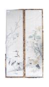 PAIR OF EARLY 20TH CENTURY CHINESE ORNAMENTAL SILK ON PANELS