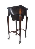 EDWARDIAN MAHOGANY SEWING LADY'S WORK BOX