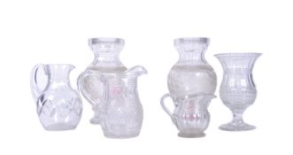 COLLECTION OF 19TH CENTURY LARGE CUT GLASS PIECES