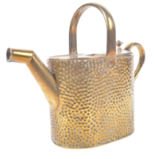 19TH CENTURY VICTORIAN BRASS CROCODILE EFFECT HOT WATER JUG