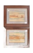 EARLY 20TH CENTURY CHINESE CARVED CORK FRAMED DIORAMAS