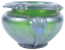 GREEN LUSTRE 20TH CENTURY CONTINENTAL LOETZ MANNER VASE