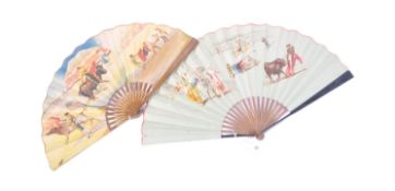 TWO VINTAGE SPANISH MATADOR HAND FANS