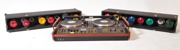 VINTAGE GARRARD 'DISCO DRIVER 80' TWIN CONSOLE TURNTABLES