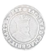 17TH CENTURY JAMES I SILVER IRISH SHILLING COIN