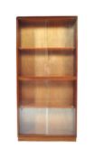 MID 20TH CENTURY TEAK WOOD GLASS DISPLAY BOOKCASE