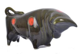 MID 20TH CENTURY TRENTHAM POTTERY BULL MONEY BOX