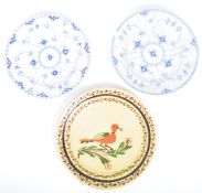 PAIR OF ROYAL COPENHAGEN PORCELAIN CABINET PLATES & OTHER