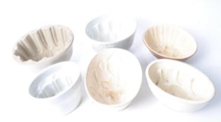 COLLECTION OF ASSORTED 19TH CENTURY & LATER GLAZED JELLY MOULDS