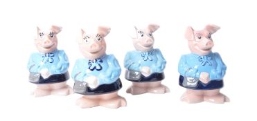 SET OF FOUR VINTAGE NATWEST PIGGY BANK MUM LADY HILARY PIGS