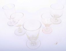 COLLECTION OF FIVE 19TH CENTURY DRINKING GLASSES