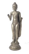 20TH CENTURY HINDU INDIAN BRONZED FIGURAL STATUE OF BUDDHA