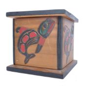 STEWART WEBBER RED CEDAR KWAKIUTL CANADIAN WHALE BOX