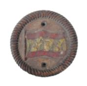 TWENTIETH CENTURY SPANISH CARVED SHIP'S PLAQUE