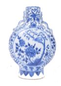 19TH CENTURY CHINESE TWIN HANDLED MOON FLASK VASE
