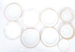 COLLECTION OF ASSORTED GILT GOLD & WHITE CROCKERY