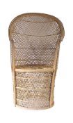 VINTAGE RETRO WICKER CONSERVATORY CHAIR