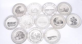 COLLECTION OF ASSORTED MONOCHROME GLAZED PLATES