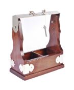 20TH CENTURY MAHOGANY TANTALUS WITH KEY