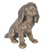 20TH CENTURY CAST BRASS COCKER SPANIEL
