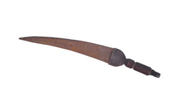 NINETEENTH CENTURY MIDDLE EASTERN DAGGER WITH LEATHER HILT