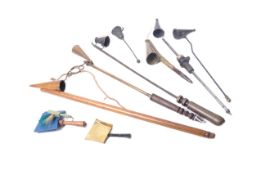 COLLECTION OF ASSORTED ANTIQUE & LATER CANDLE ACCESSORIES