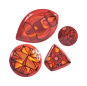 POOLE POTTERY - COLLECTION OF FOUR ASSORTED PLATES