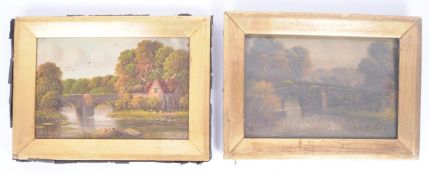 G CLARK- 19TH CENTURY OIL ON CANVAS PAINTINGS