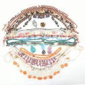 COLLECTION OF ASSORTED COSTUME JEWELLERY NECKLACES