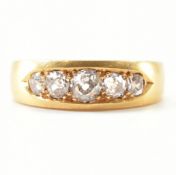 VICTORIAN 18CT GOLD & DIAMOND FIVE STONE RING