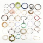 COLLECTION OF ASSORTED COSTUME JEWELLERY BRACELETS