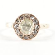 1920S GOLD & DIAMOND CLUSTER RING