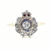 GEORGE VI GOLD & DIAMOND MILITARY SWEETHEART RING