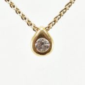 HALLMARKED 18CT GOLD & DIAMOND NECKLACE PENDANT & CHAIN