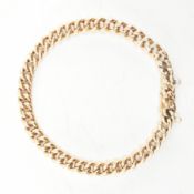 14CT GOLD GOURMETTE LINK CHAIN BRACELET