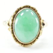 VINTAGE 14CT GOLD & JADE DRESS RING