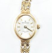 HALLMARKED 9CT GOLD SOVEREIGN COCKTAIL WRISTWATCH