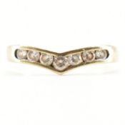 HALLMARKED 9CT GOLD & CUBIC ZIRCONIA SEVEN STONE RING
