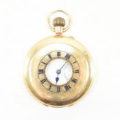 HALLMARKED SEARLE & SONS 18CT GOLD HALF HUNTER POCKET WATCH