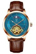 RUCKSTUHL AUTOMATIC DIAL R100 TOURBILLON DESIGN EXHIBITION BACK WRISTWATCH