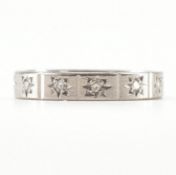 HALLMARKED 18CT WHITE GOLD & DIAMOND ETERNITY RING
